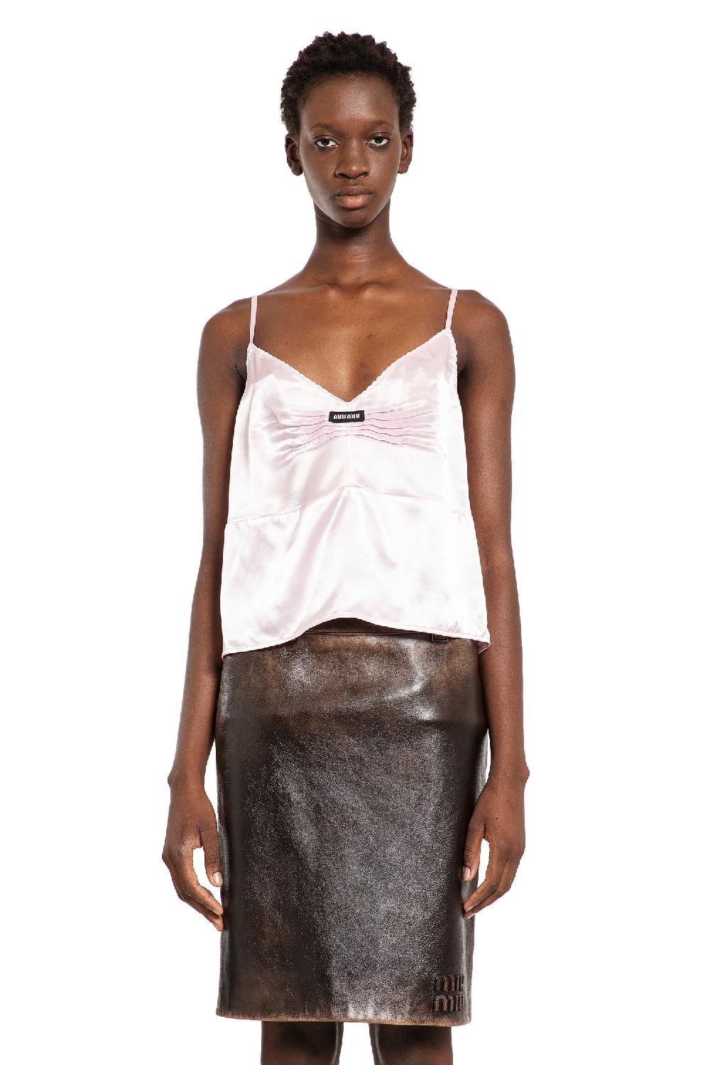 Antonioli MIU MIU WOMAN PINK T-SHIRTS & TANK TOPS