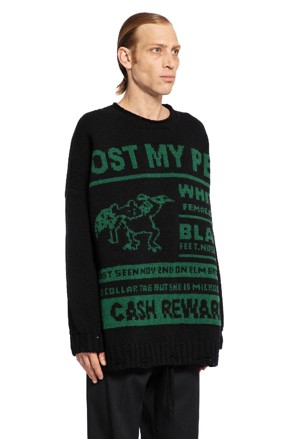 Antonioli MM6 MAISON MARGIELA MAN BLACK KNITWEAR