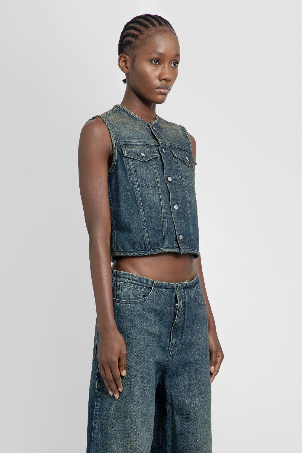 Antonioli MM6 MAISON MARGIELA WOMAN BLUE VESTS