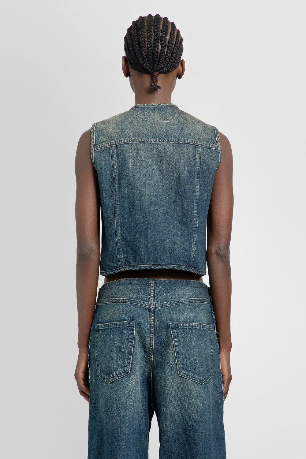 Antonioli MM6 MAISON MARGIELA WOMAN BLUE VESTS