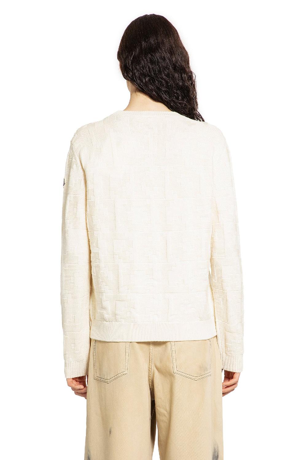 Antonioli MONCLER MAN OFF-WHITE KNITWEAR