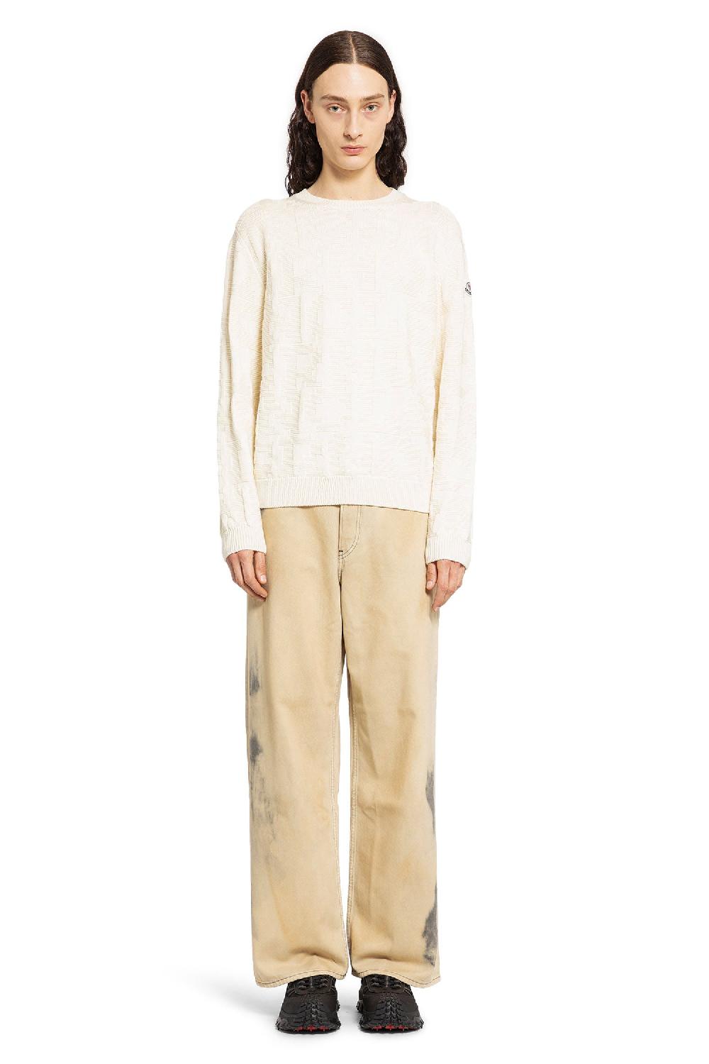 Antonioli MONCLER MAN OFF-WHITE KNITWEAR