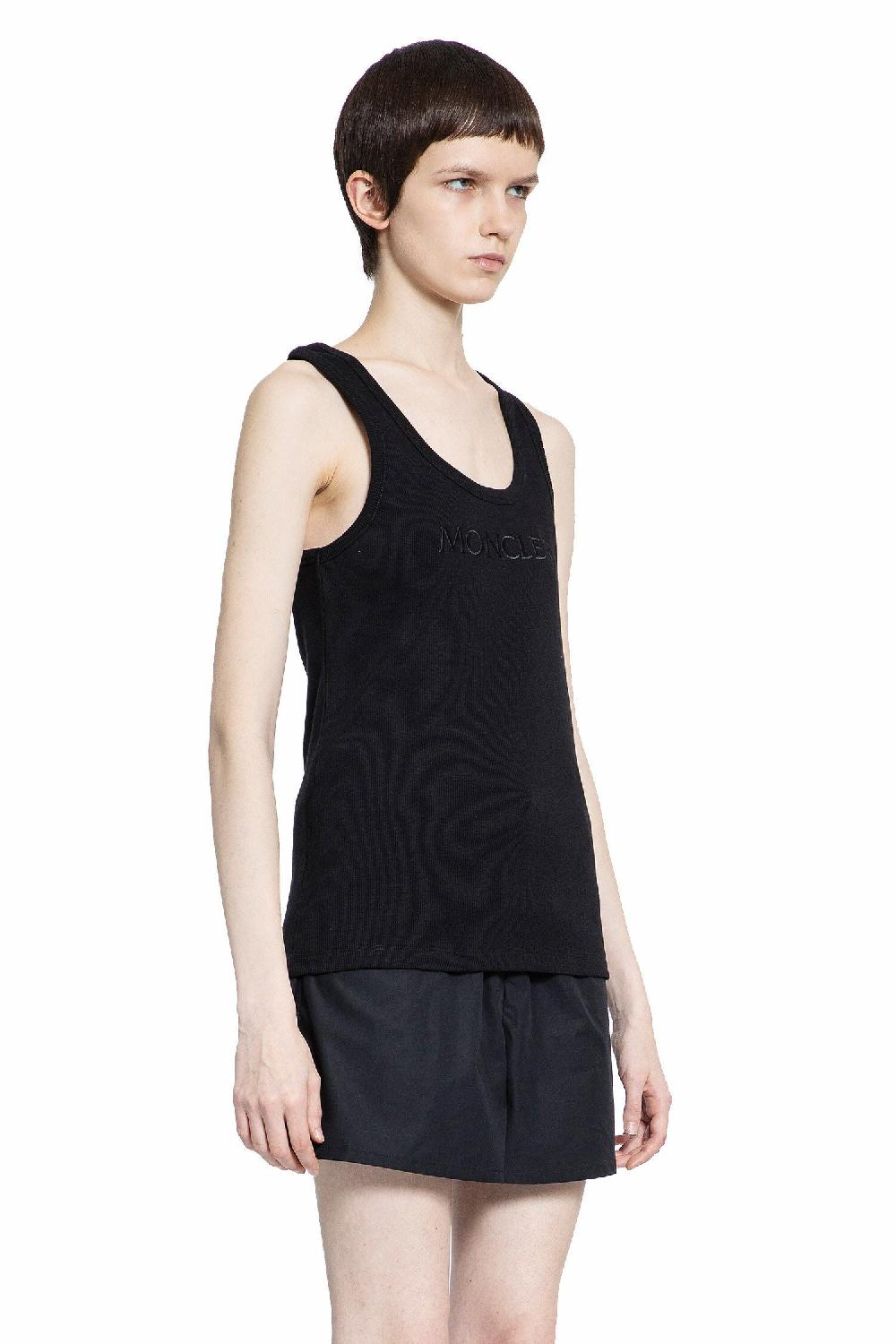 Antonioli MONCLER WOMAN BLACK T-SHIRTS & TANK TOPS