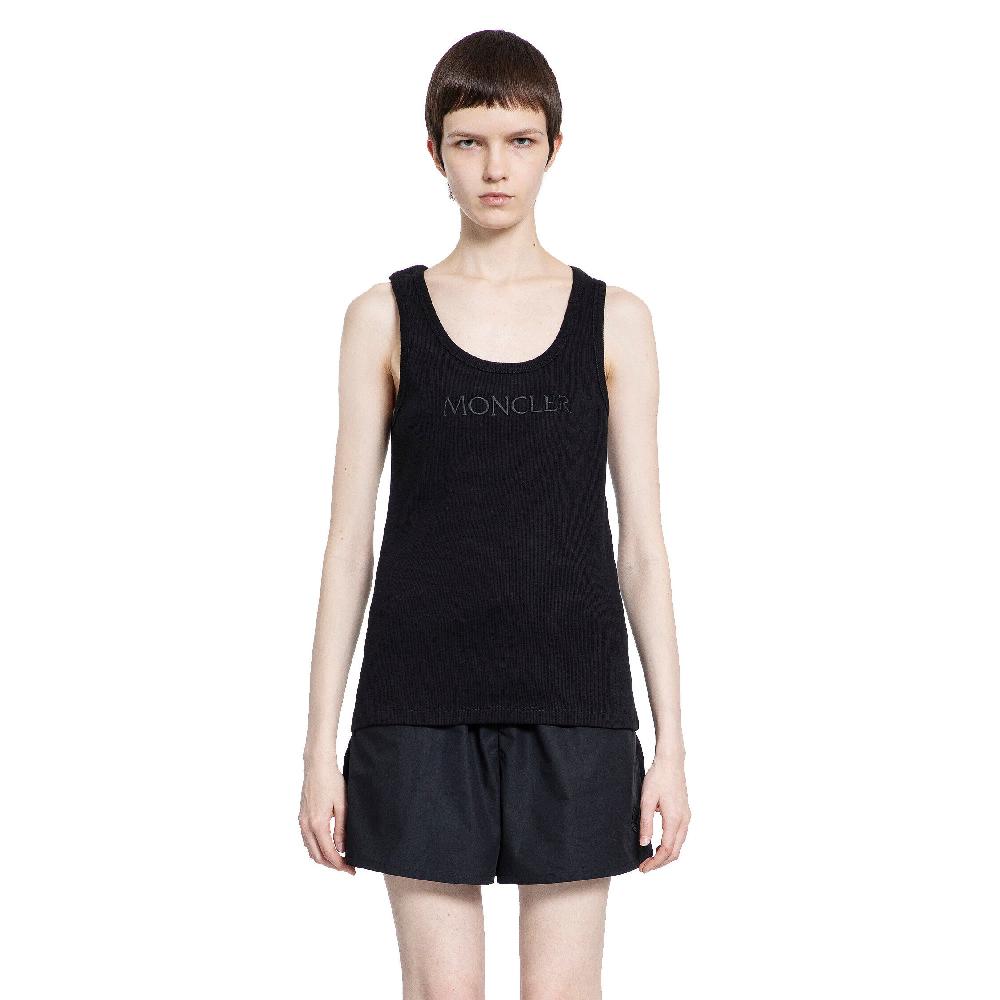 Antonioli MONCLER WOMAN BLACK T-SHIRTS & TANK TOPS