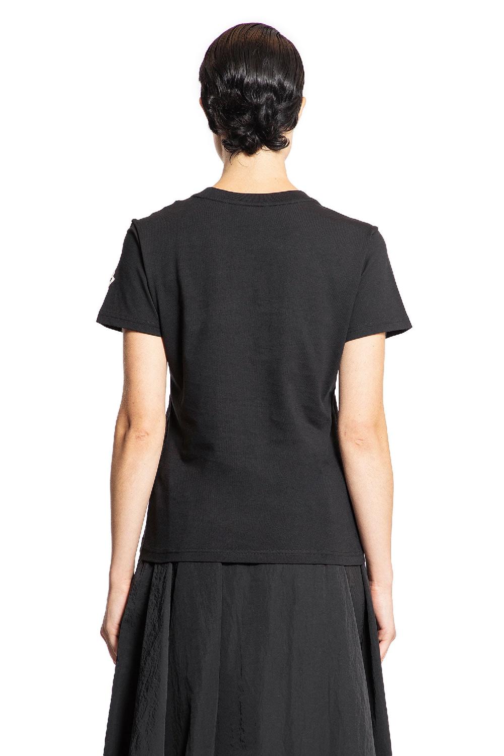 Antonioli MONCLER WOMAN BLACK T-SHIRTS & TANK TOPS