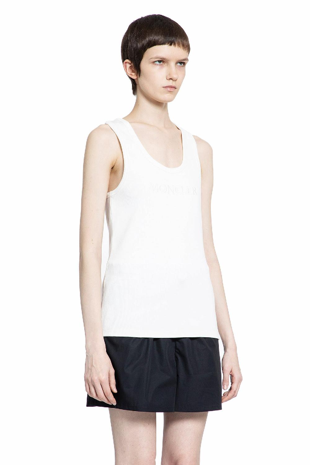 Antonioli MONCLER WOMAN WHITE T-SHIRTS & TANK TOPS