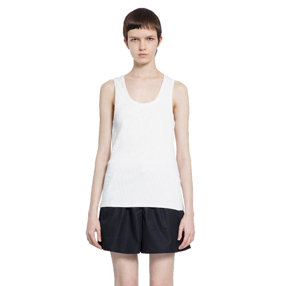Antonioli MONCLER WOMAN WHITE T-SHIRTS & TANK TOPS