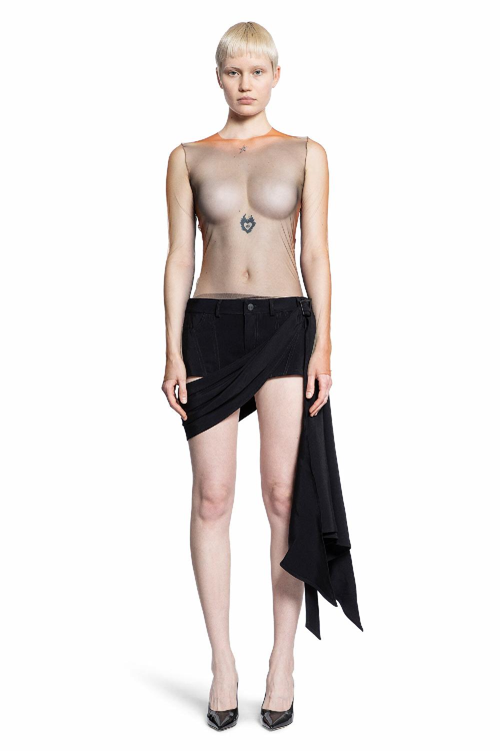 Antonioli MUGLER WOMAN BLACK SHORTS