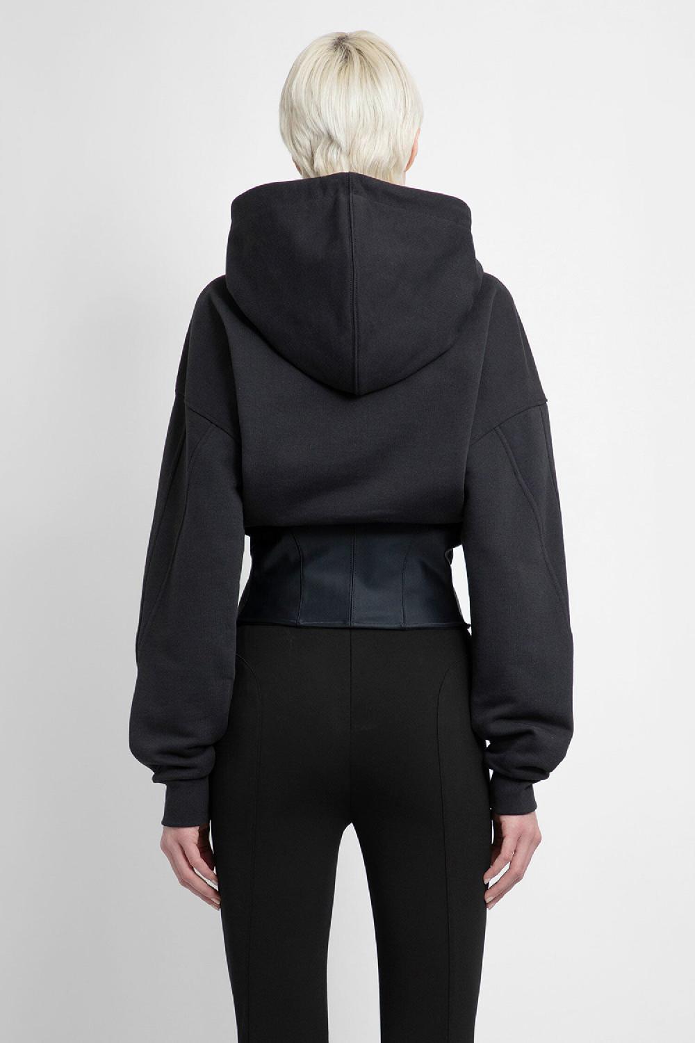 Antonioli MUGLER WOMAN BLACK SWEATSHIRTS