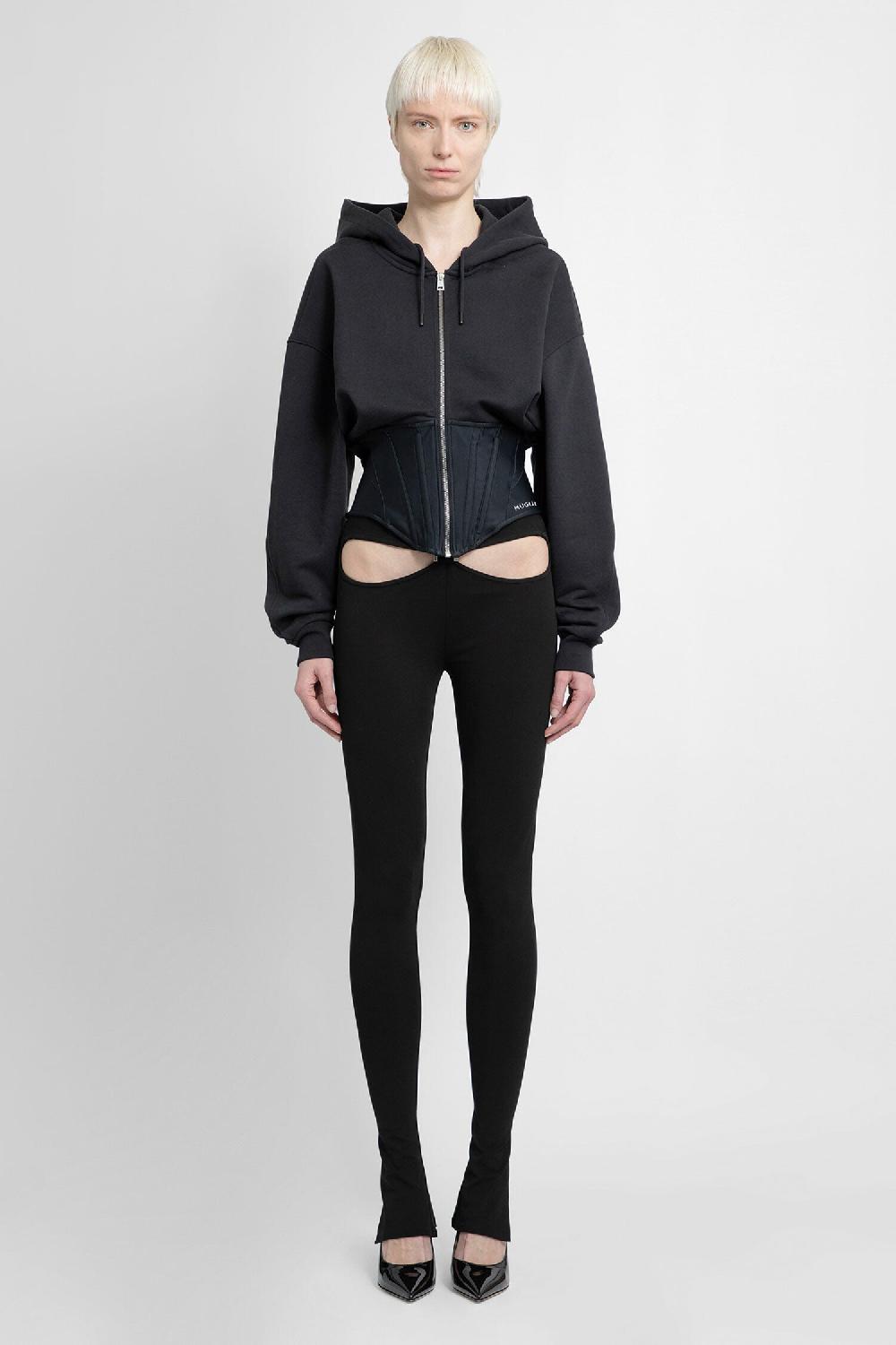Antonioli MUGLER WOMAN BLACK SWEATSHIRTS