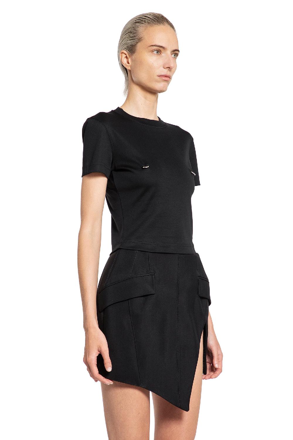 Antonioli MUGLER WOMAN BLACK T-SHIRTS & TANK TOPS