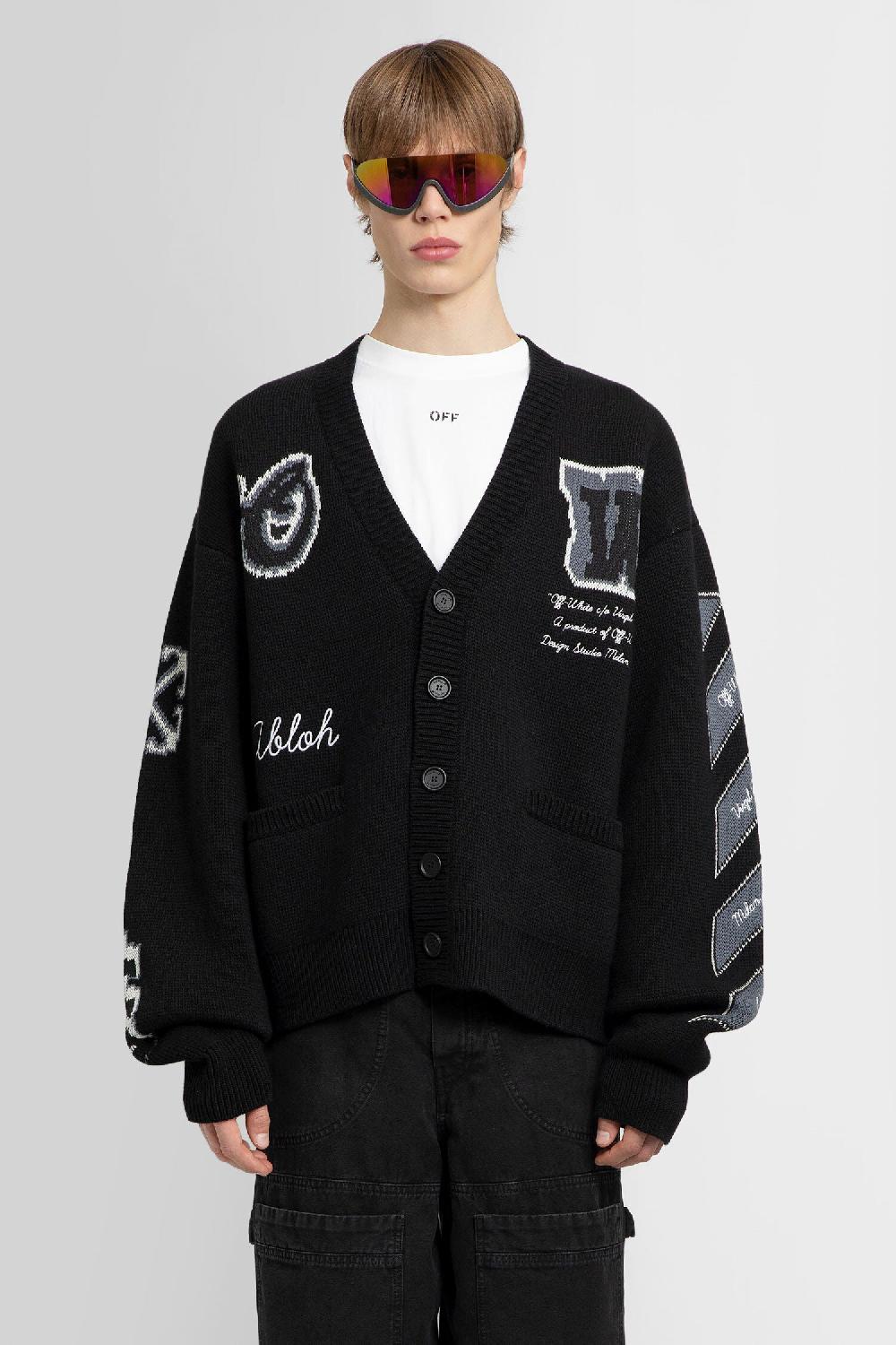 Antonioli OFF-WHITE MAN BLACK KNITWEAR