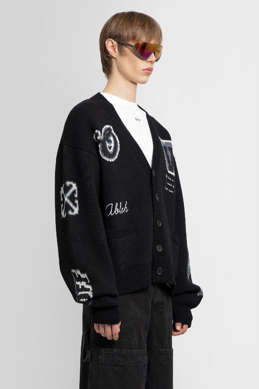 Antonioli OFF-WHITE MAN BLACK KNITWEAR