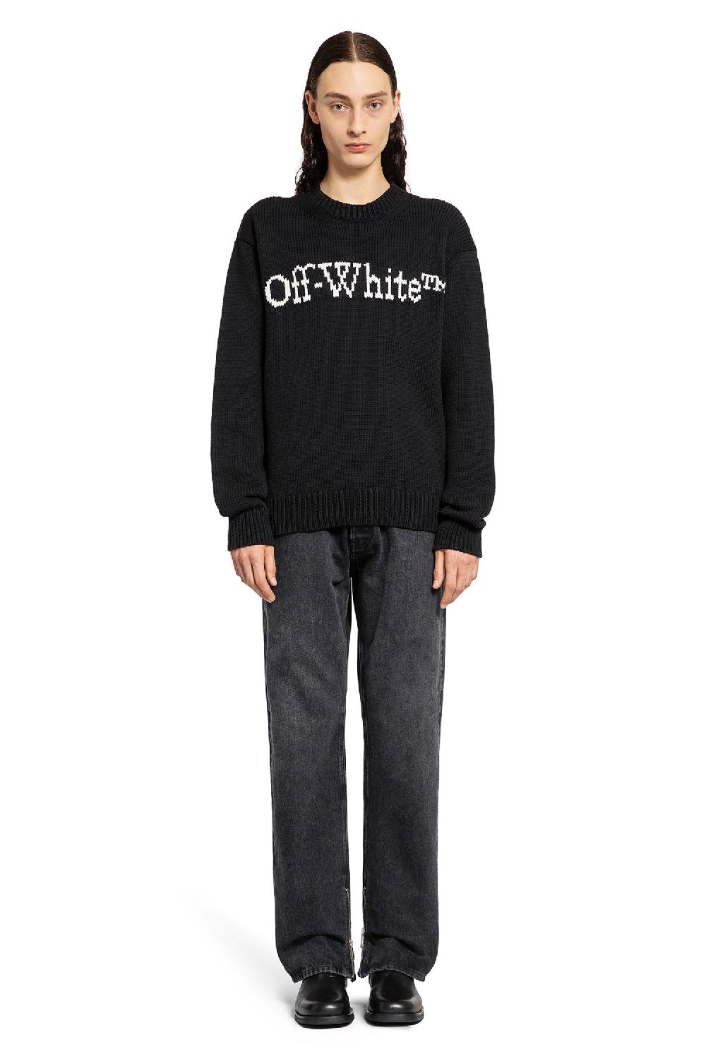 Antonioli OFF-WHITE MAN BLACK KNITWEAR