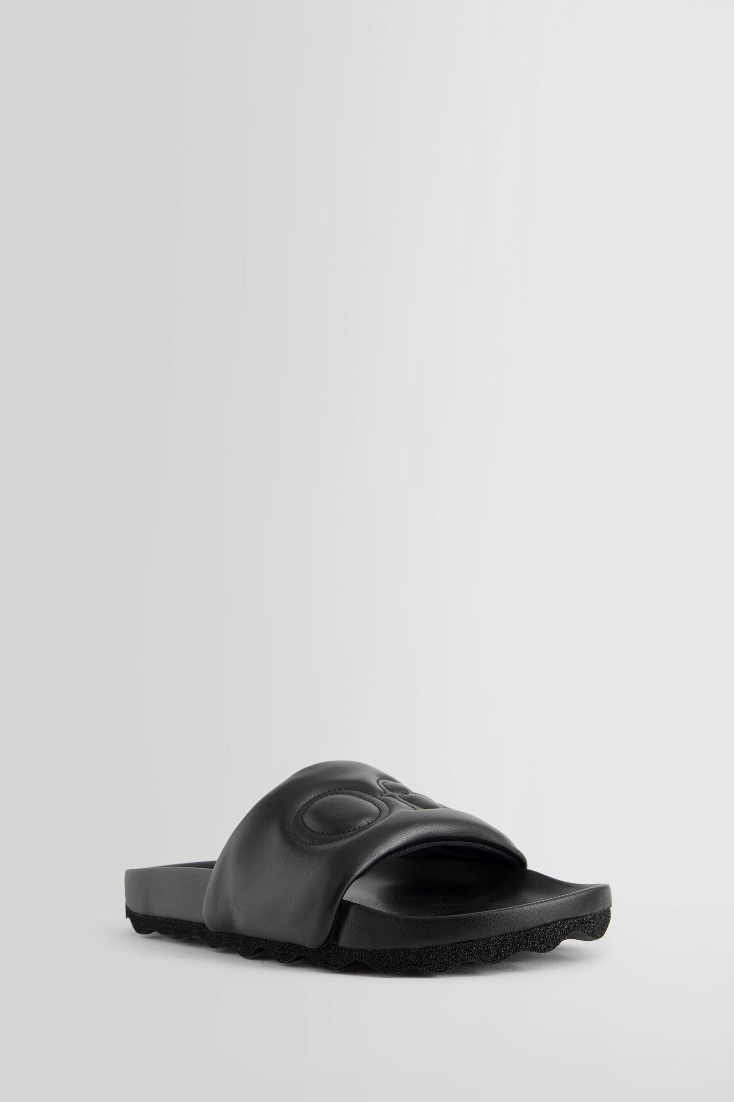 Antonioli OFF-WHITE MAN BLACK SANDALS & SLIDES