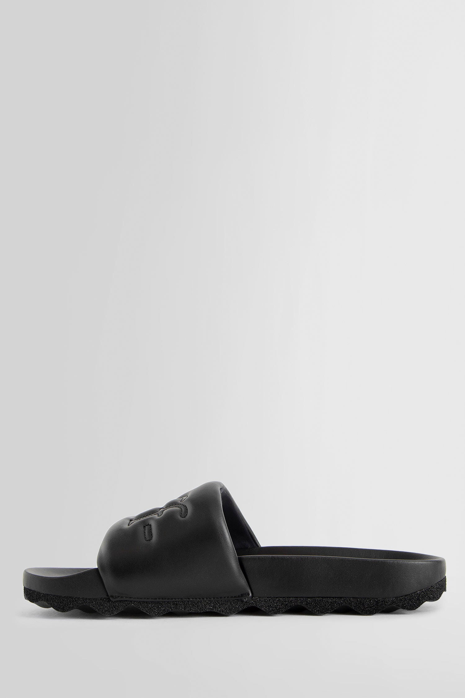 Antonioli OFF-WHITE MAN BLACK SANDALS & SLIDES