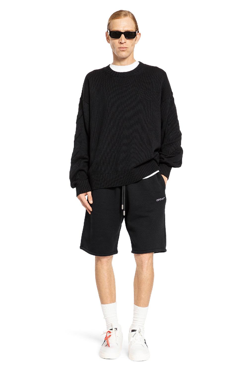 Antonioli OFF-WHITE MAN BLACK SHORTS & SKIRTS