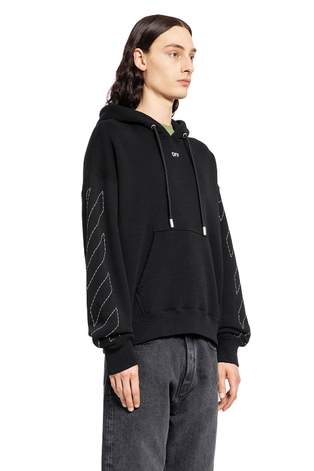 Antonioli OFF-WHITE MAN BLACK SWEATSHIRTS