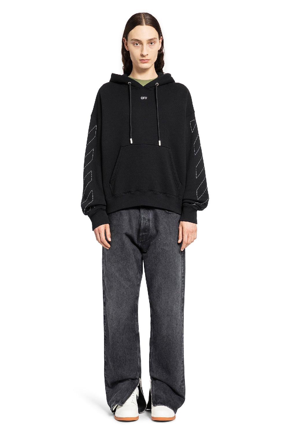 Antonioli OFF-WHITE MAN BLACK SWEATSHIRTS
