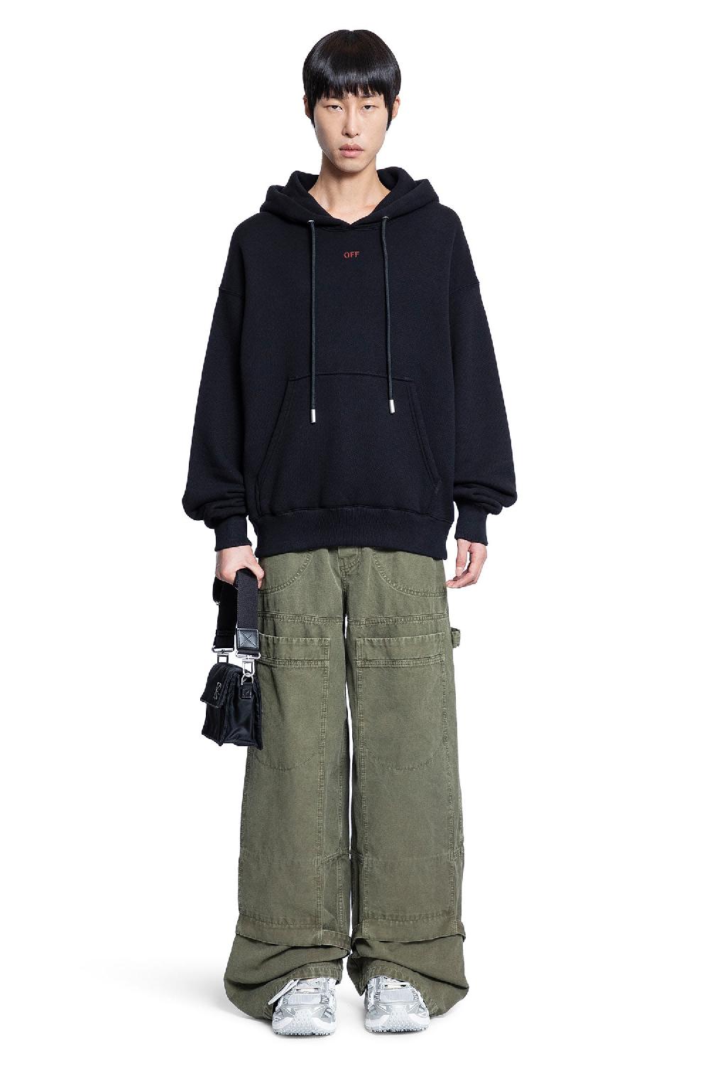 Antonioli OFF-WHITE MAN BLACK SWEATSHIRTS