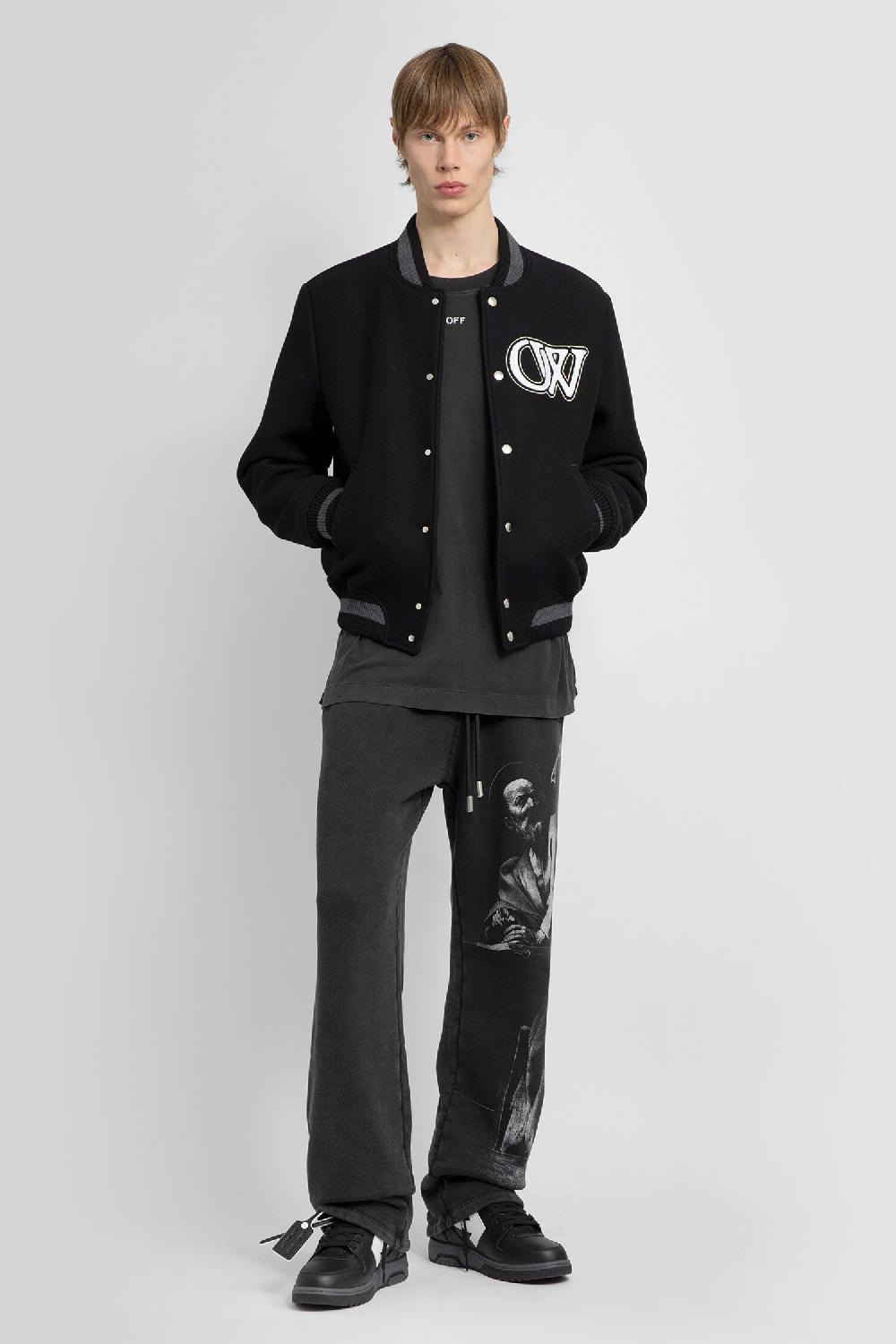 Antonioli OFF-WHITE MAN BLACK T-SHIRTS & TANK TOPS