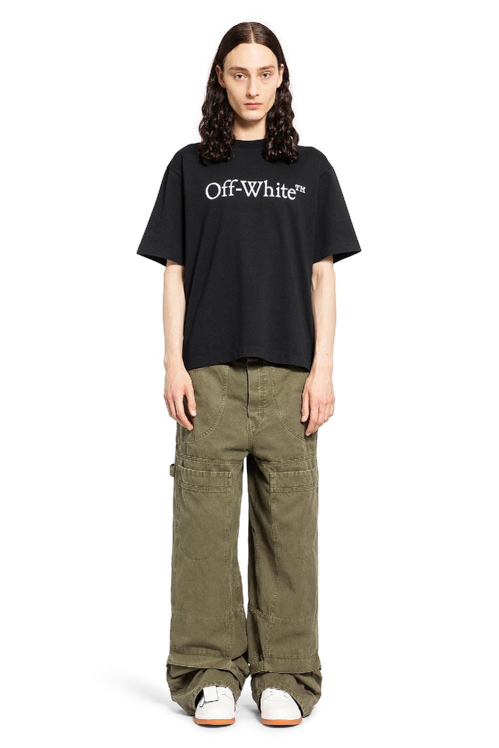 Antonioli OFF-WHITE MAN BLACK T-SHIRTS & TANK TOPS