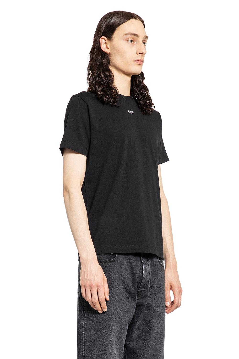 Antonioli OFF-WHITE MAN BLACK T-SHIRTS & TANK TOPS