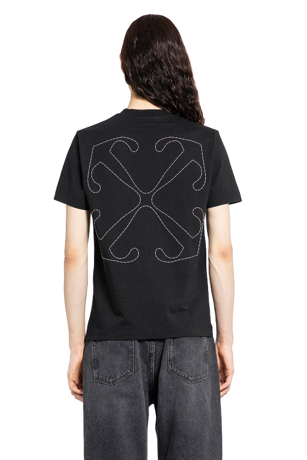 Antonioli OFF-WHITE MAN BLACK T-SHIRTS & TANK TOPS