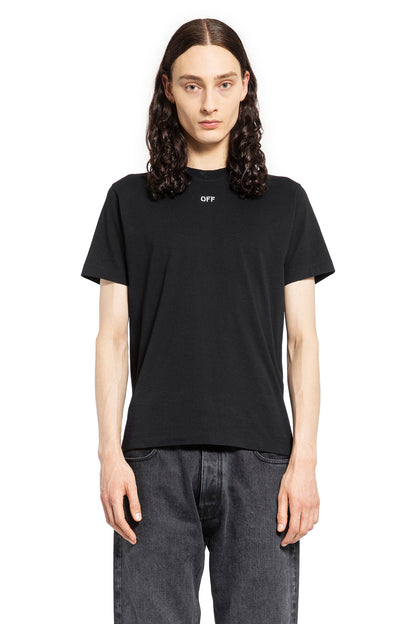 Antonioli OFF-WHITE MAN BLACK T-SHIRTS & TANK TOPS
