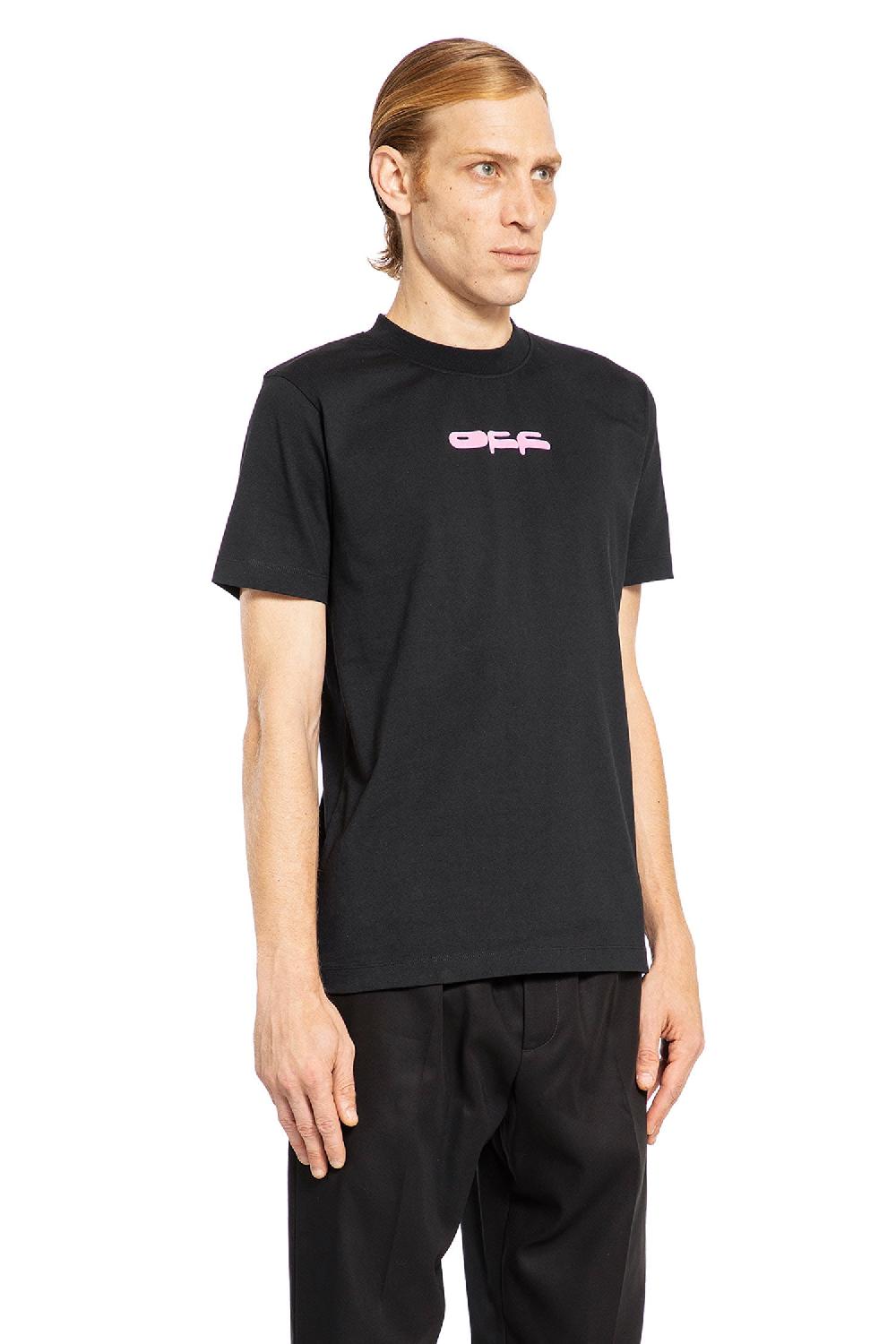 Antonioli OFF-WHITE MAN BLACK T-SHIRTS & TANK TOPS