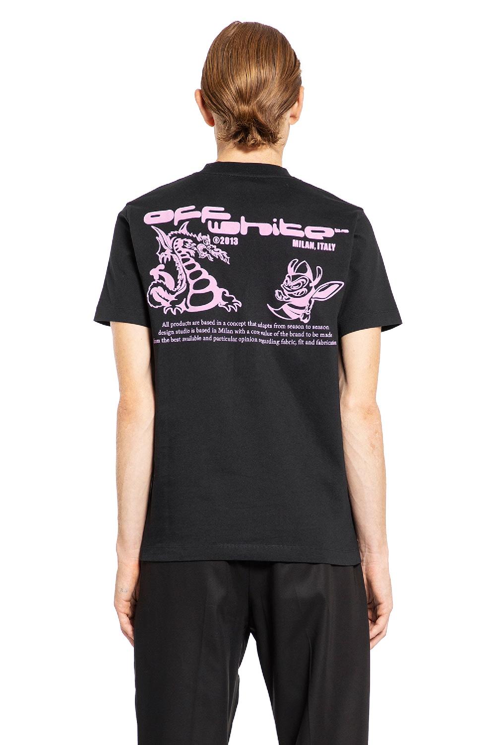 Antonioli OFF-WHITE MAN BLACK T-SHIRTS & TANK TOPS