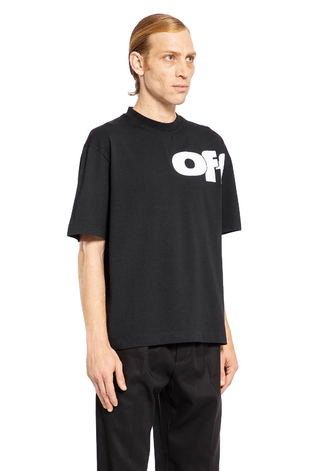 Antonioli OFF-WHITE MAN BLACK T-SHIRTS & TANK TOPS