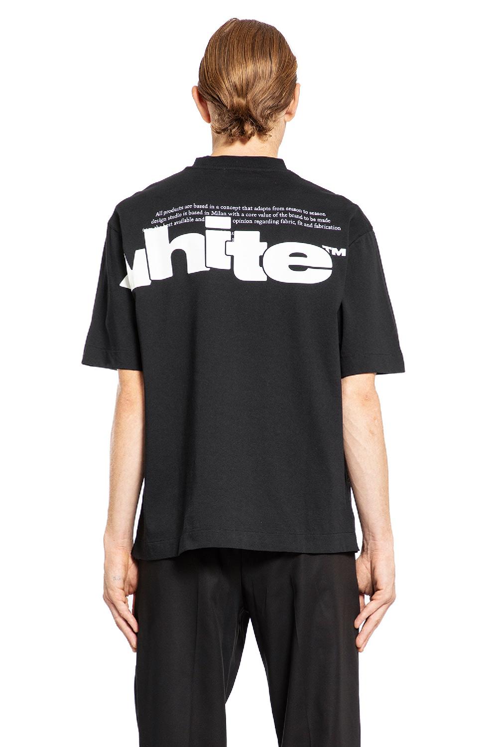 Antonioli OFF-WHITE MAN BLACK T-SHIRTS & TANK TOPS