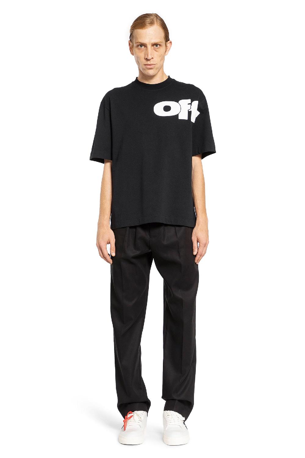 Antonioli OFF-WHITE MAN BLACK T-SHIRTS & TANK TOPS