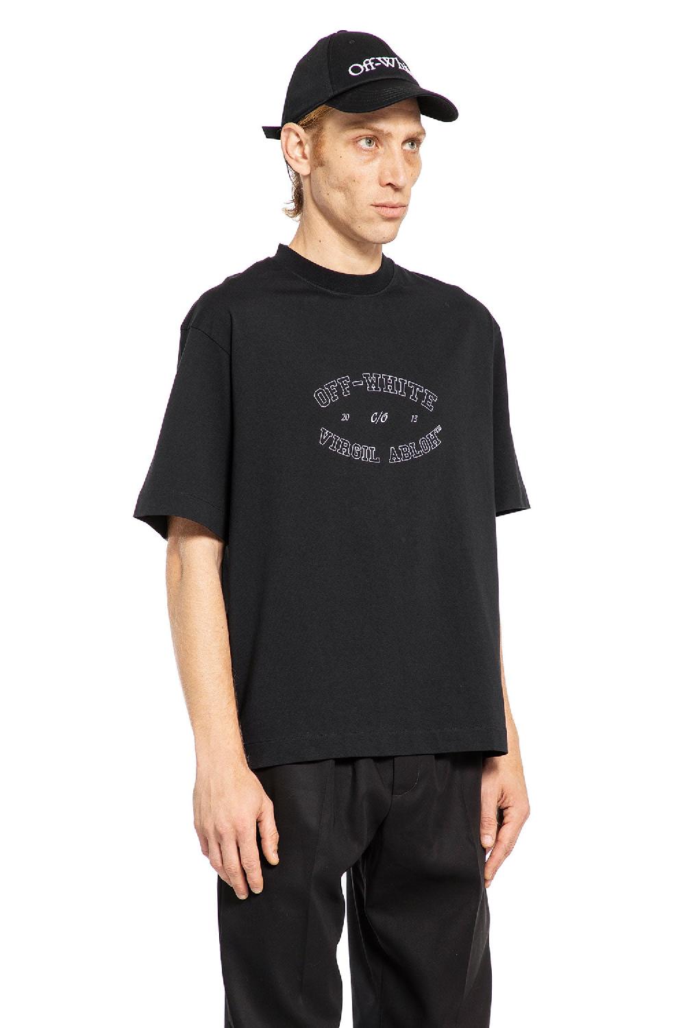 Antonioli OFF-WHITE MAN BLACK T-SHIRTS & TANK TOPS
