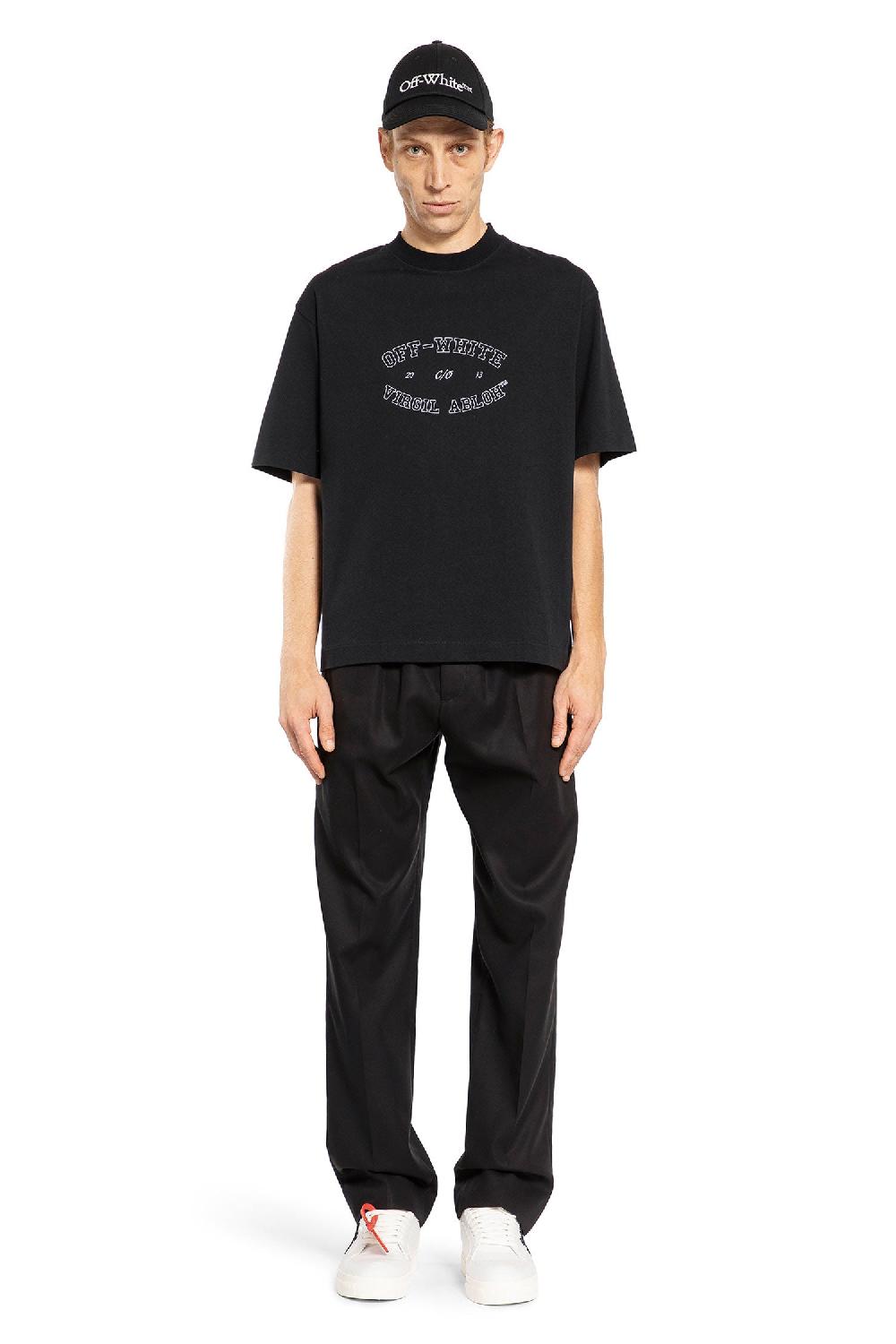 Antonioli OFF-WHITE MAN BLACK T-SHIRTS & TANK TOPS