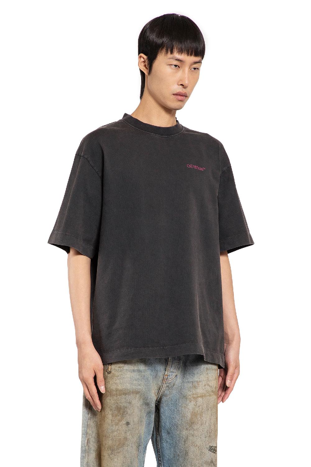 Antonioli OFF-WHITE MAN BLACK T-SHIRTS & TANK TOPS