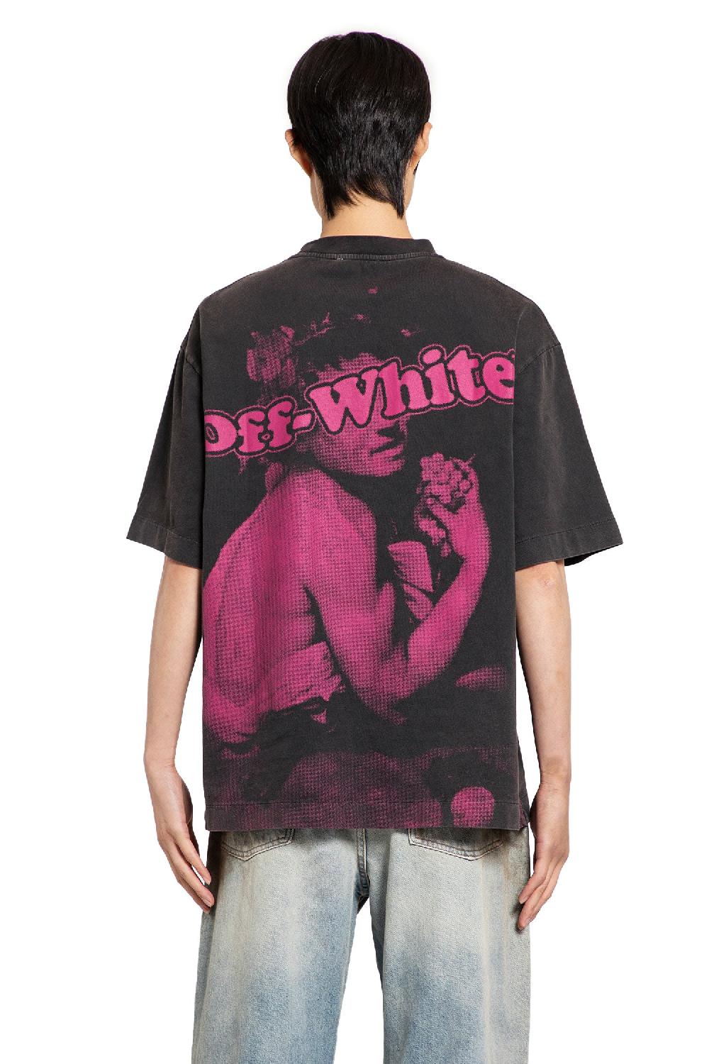 Antonioli OFF-WHITE MAN BLACK T-SHIRTS & TANK TOPS
