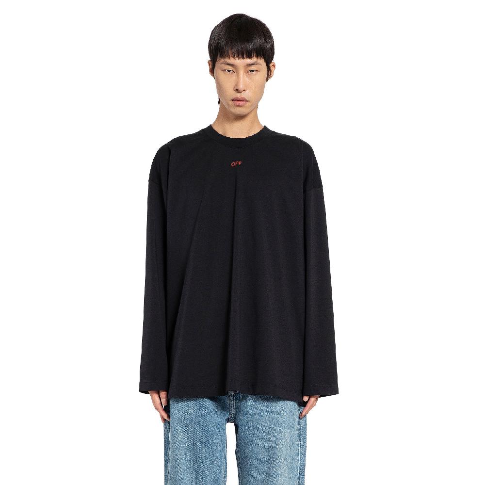 Antonioli OFF-WHITE MAN BLACK T-SHIRTS & TANK TOPS