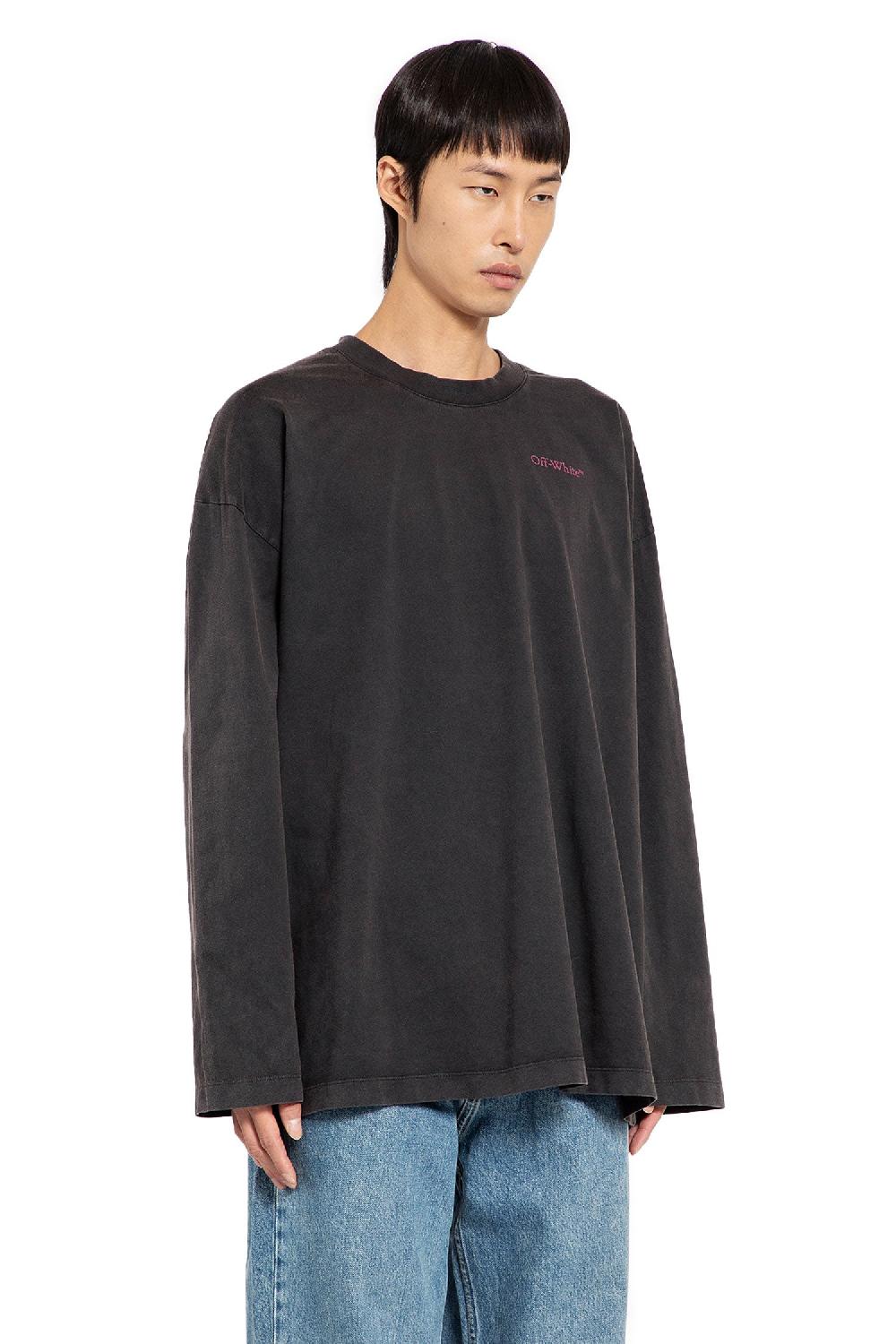 Antonioli OFF-WHITE MAN BLACK T-SHIRTS & TANK TOPS