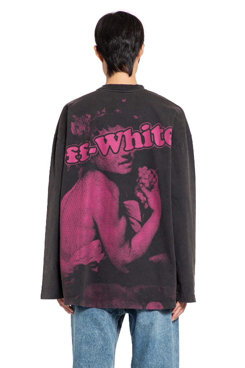 Antonioli OFF-WHITE MAN BLACK T-SHIRTS & TANK TOPS