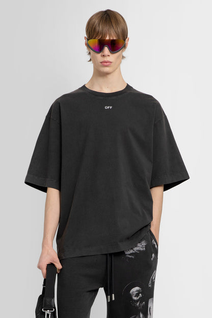 Antonioli OFF-WHITE MAN BLACK T-SHIRTS & TANK TOPS