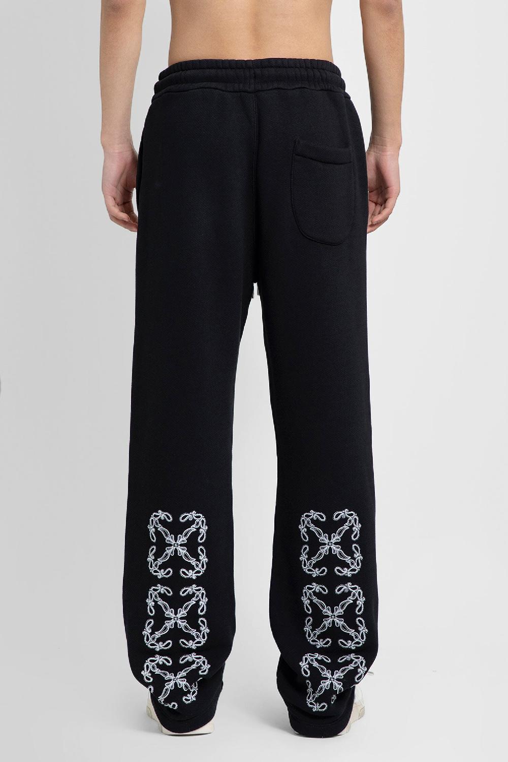 Antonioli OFF-WHITE MAN BLACK TROUSERS