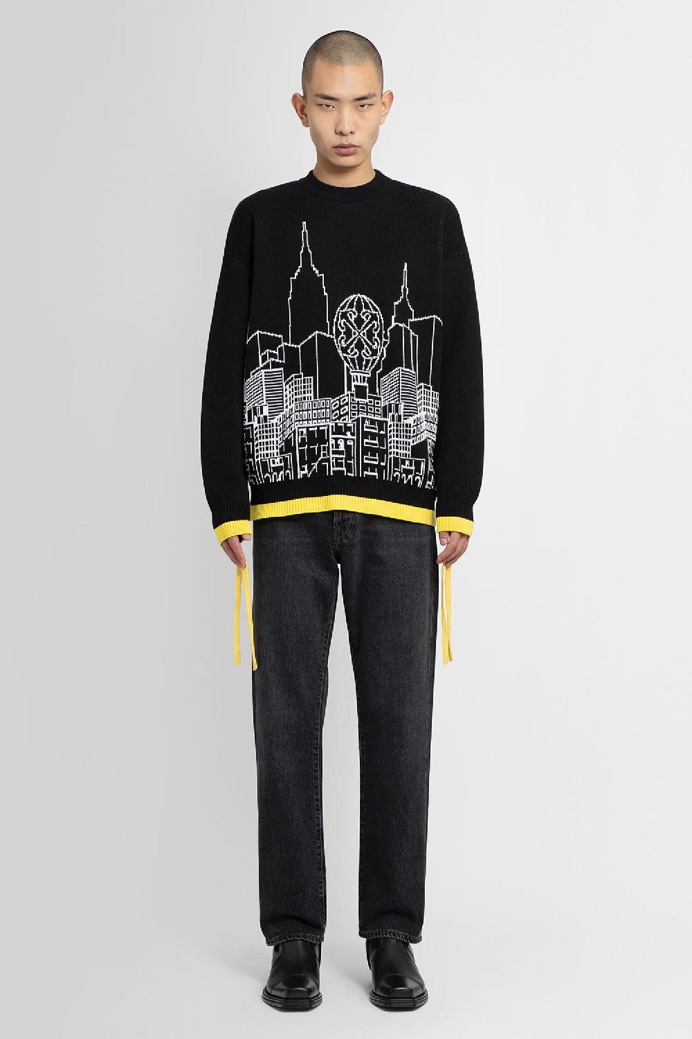 Antonioli OFF-WHITE MAN BLACK&WHITE KNITWEAR