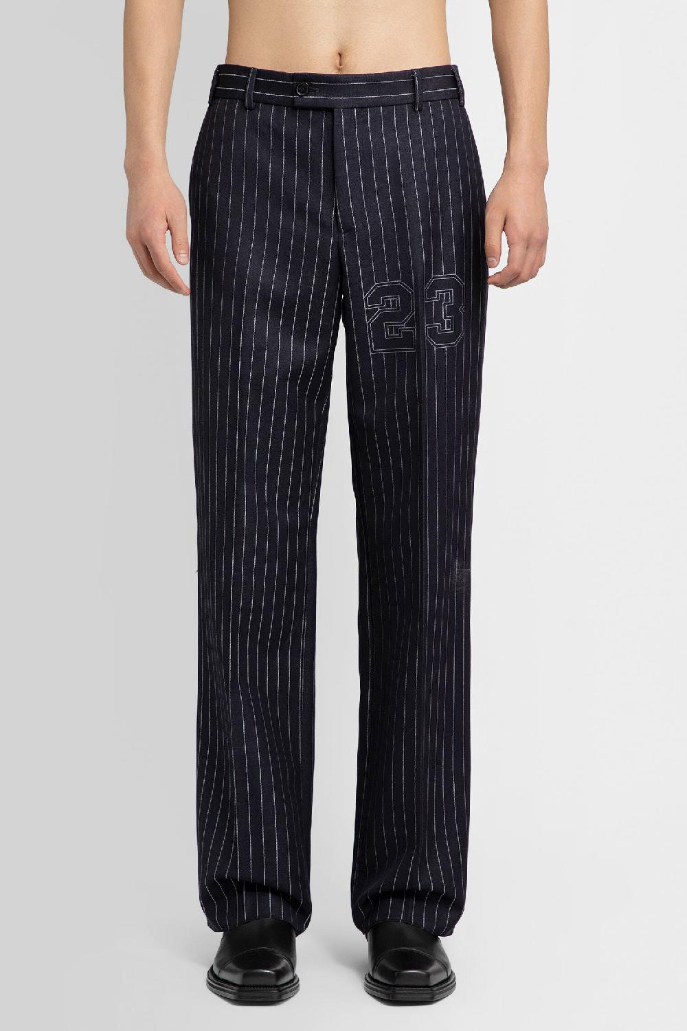Antonioli OFF-WHITE MAN BLACK&WHITE TROUSERS