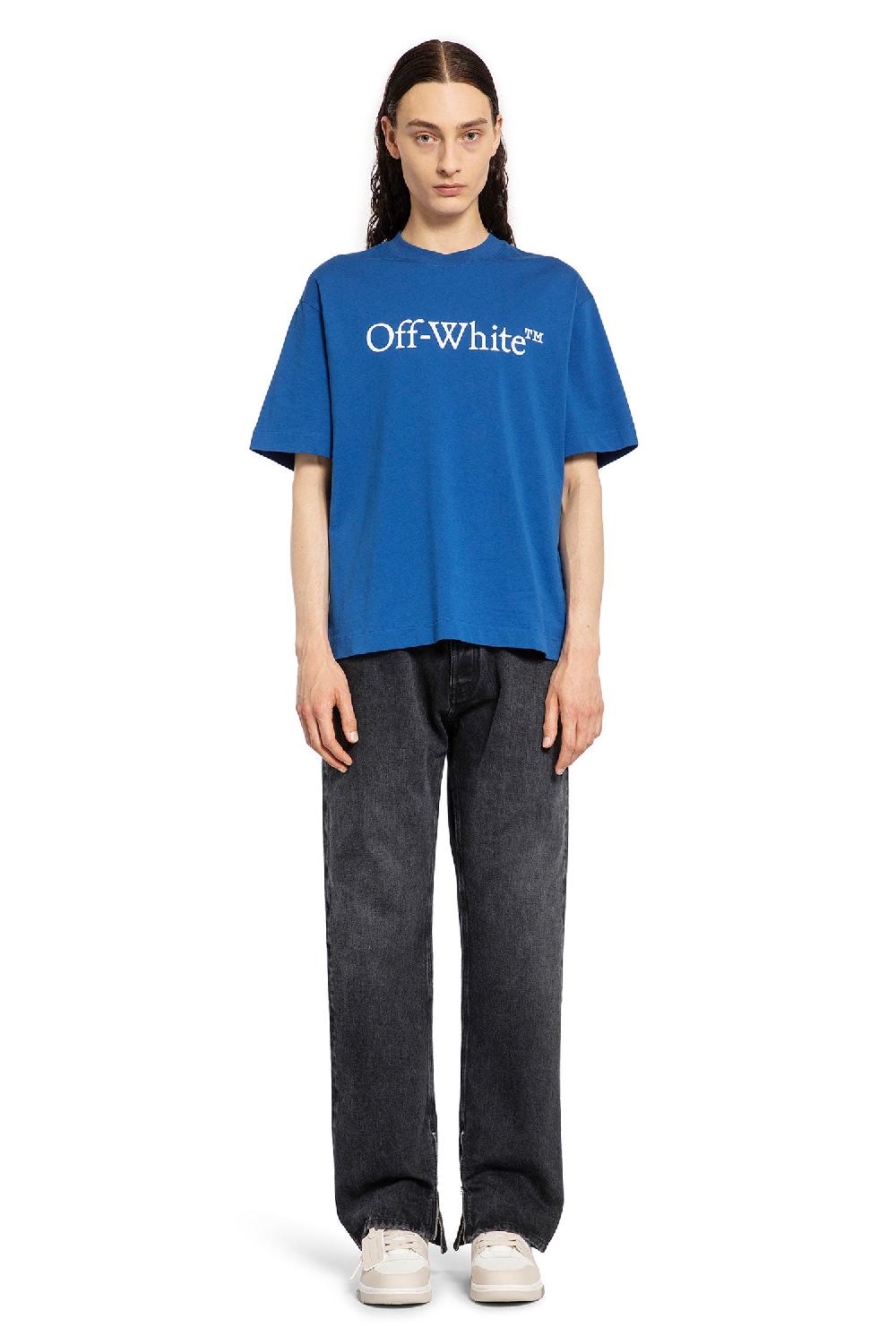 Antonioli OFF-WHITE MAN BLUE T-SHIRTS & TANK TOPS