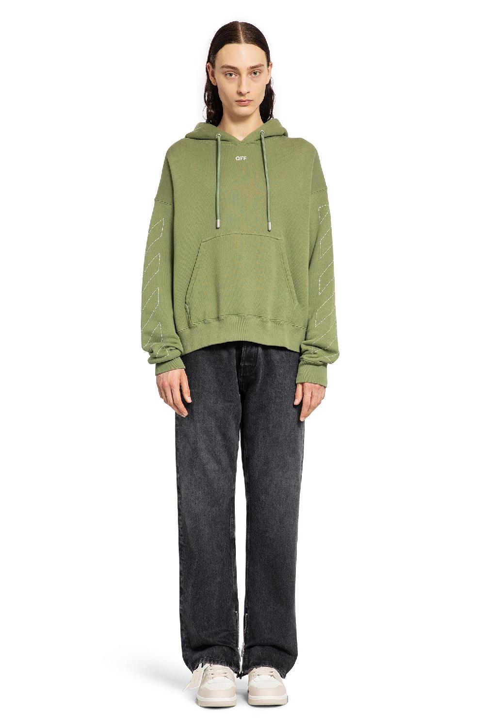 Antonioli OFF-WHITE MAN GREEN SWEATSHIRTS