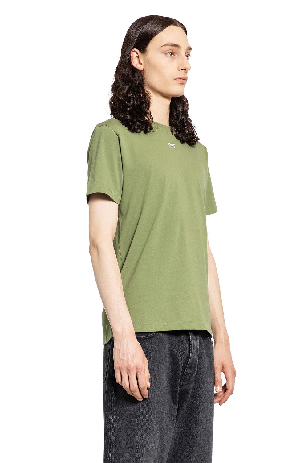 Antonioli OFF-WHITE MAN GREEN T-SHIRTS & TANK TOPS