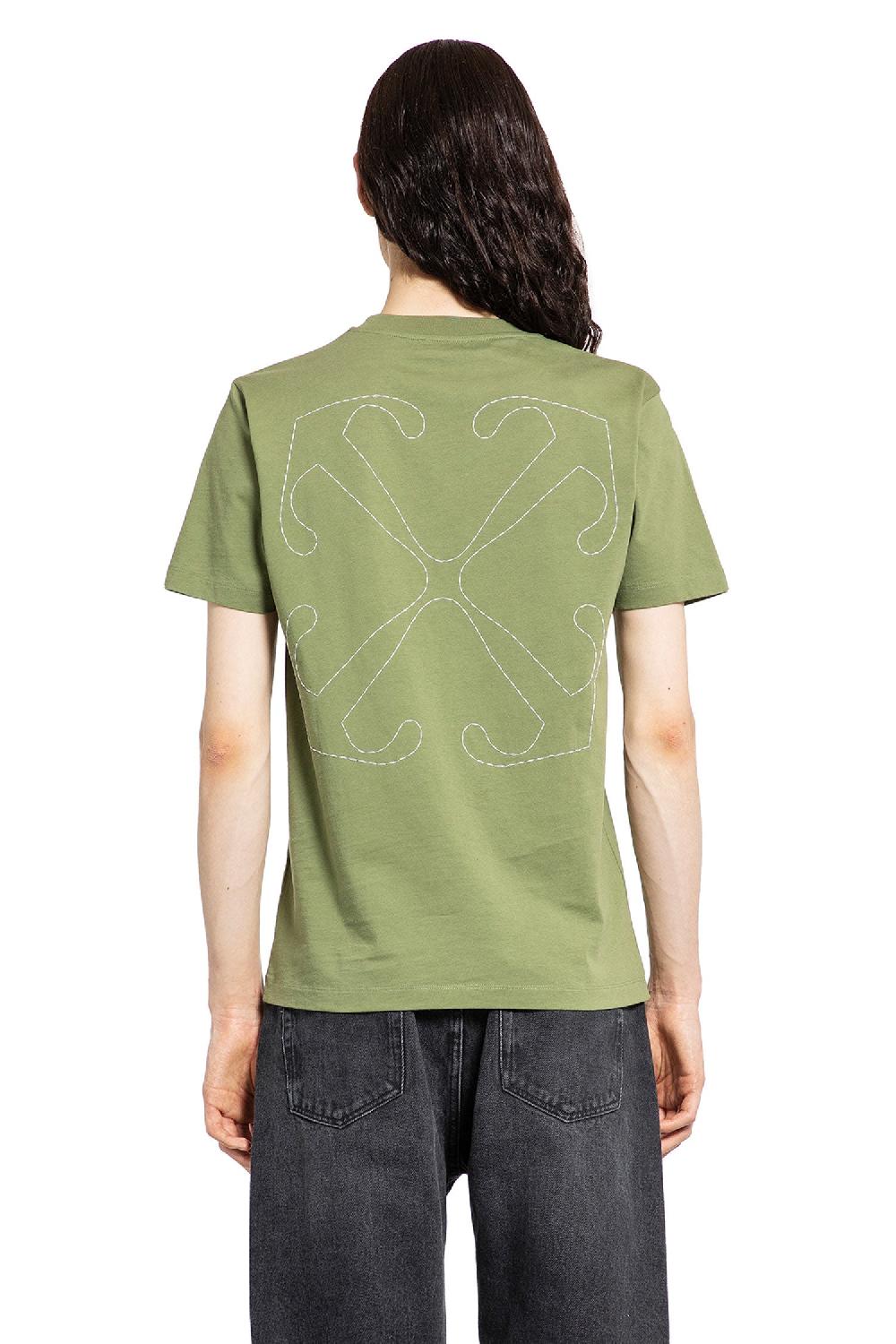 Antonioli OFF-WHITE MAN GREEN T-SHIRTS & TANK TOPS