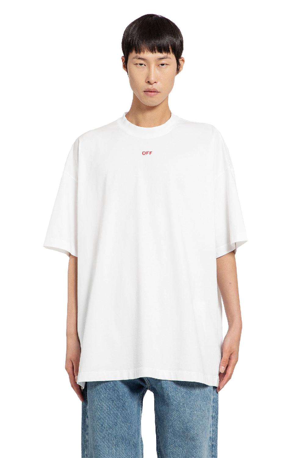 Antonioli OFF-WHITE MAN WHITE T-SHIRTS & TANK TOPS